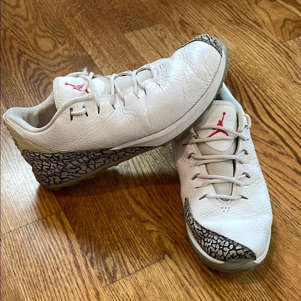 Nike Air Jordan ADG White Cement Golfing Shoes Men's Size 8.5.
